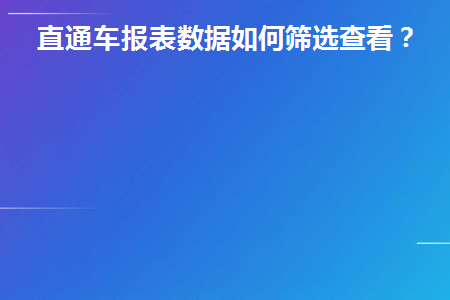 如何过滤和查看直通车报表数据