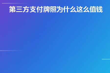 第三方支付牌照还可以申请吗