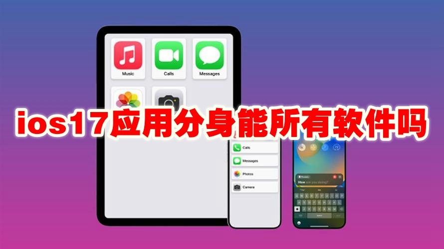 ios17应用分身能所有软件吗