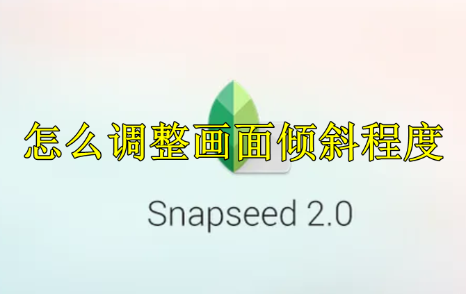 snapseed怎么调整画面倾斜程度