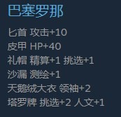 风帆纪元巴塞罗那装备商店卖什么东西啊