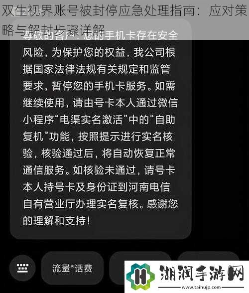 双生视界账号被封停应急处理指南：应对策略与解封步骤详解